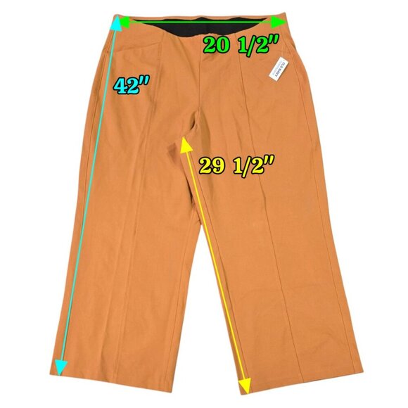 Old Navy NWT High Waisted Pull On Pixie Super Wide Leg Pants Soft Bronze - Picture 2 of 11